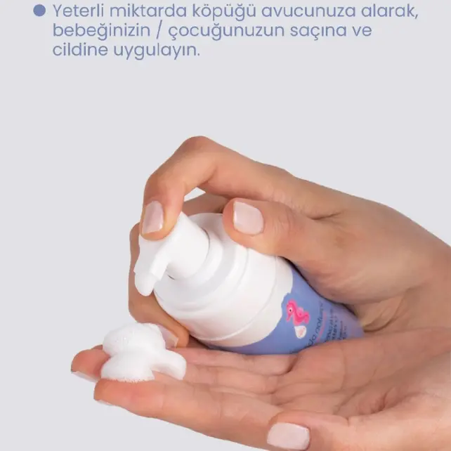 Bade Natural Baby Mom Care Moisturizing Baby Foam Shampoo - Bebek Köpük Şampuan 100ml - 3