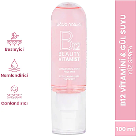 Bade Natural Beauty Vitamist B12 Vitamini & Gül Yüz Spreyi 100ml - 2