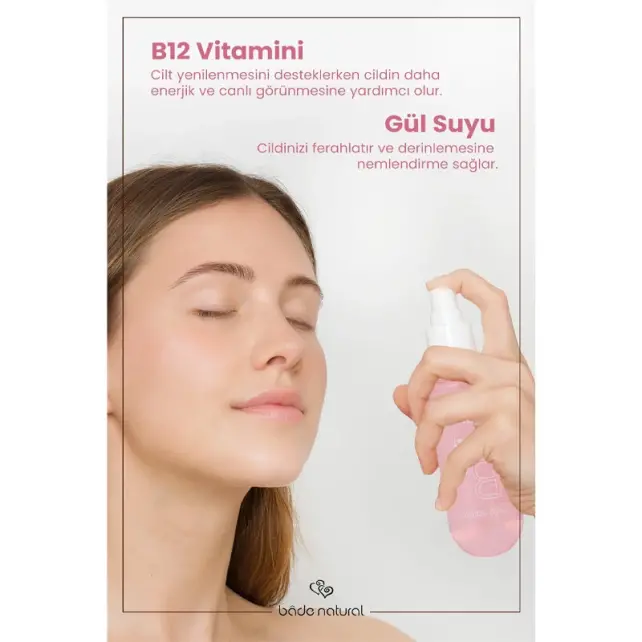 Bade Natural Beauty Vitamist B12 Vitamini & Gül Yüz Spreyi 100ml - 3