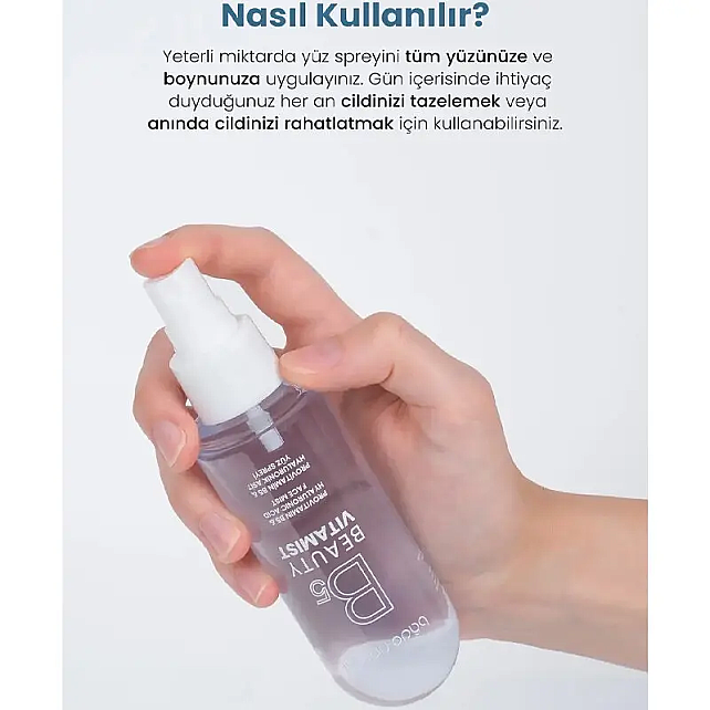 Bade Natural Beauty Vitamist Provitamin B5 & Hyaluronik Asit Yüz Spreyi 100ml - 6