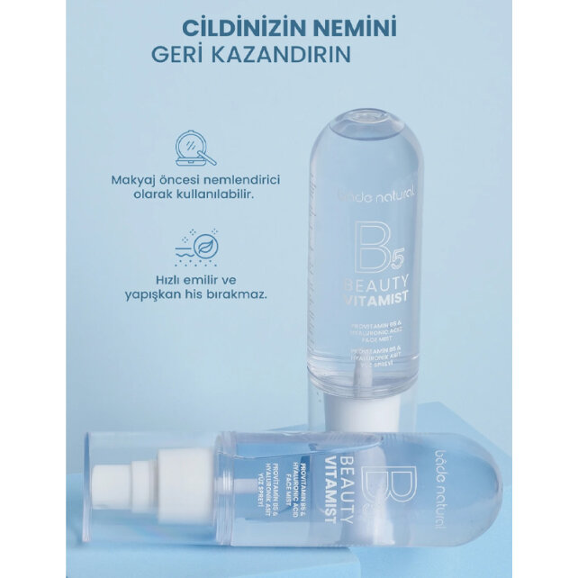 Bade Natural Beauty Vitamist Provitamin B5 & Hyaluronik Asit Yüz Spreyi 100ml - 4