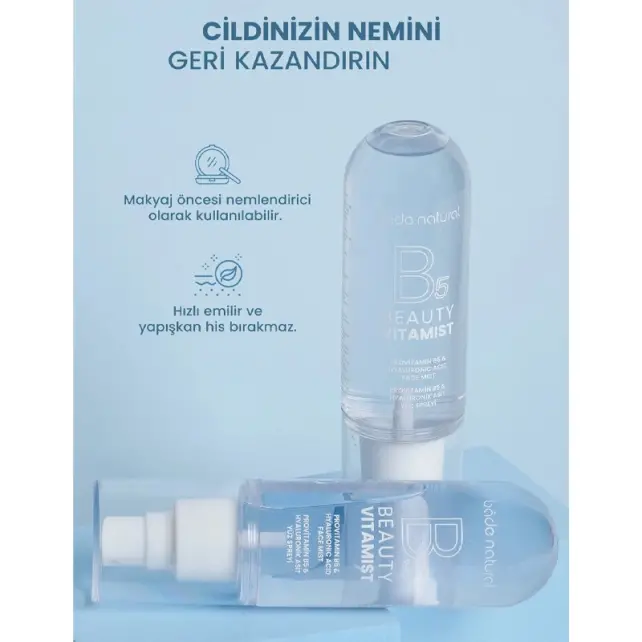 Bade Natural Beauty Vitamist Provitamin B5 & Hyaluronik Asit Yüz Spreyi 100ml - 4