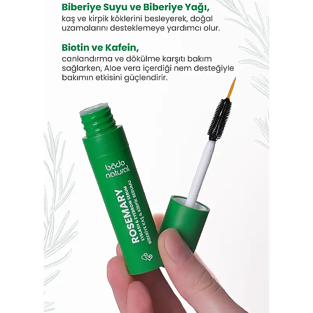 Bade Natural Biberiye Kaş & Kirpik Bakım Serumu 10ml - 3