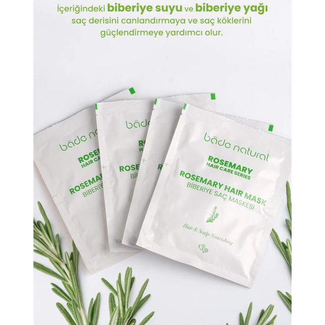 Bade Natural Biberiye Saç Maskesi 4x25ml - 4