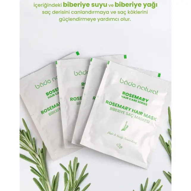 Bade Natural Biberiye Saç Maskesi 4x25ml - 4