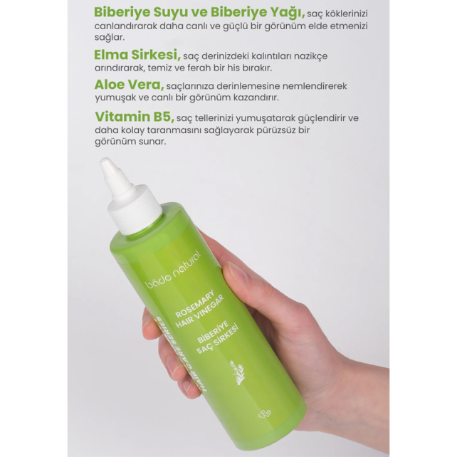 Bade Natural Biberiye Saç Sirkesi 250ml - 3