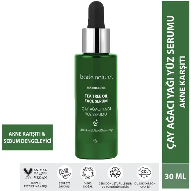 Bade Natural Çay Ağacı Yağı Yüz Serumu 30ml - 2