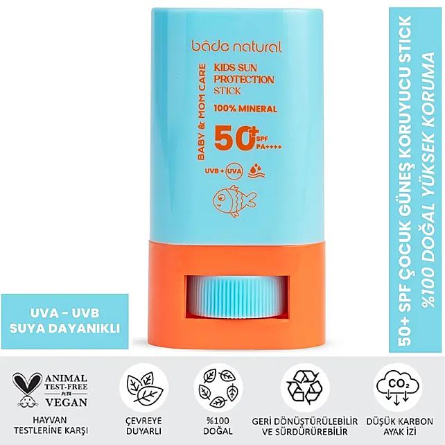 Bade Natural Kids Sun SPF 50+ Çocuk Güneş Koruyucu Stick 16gr - 2