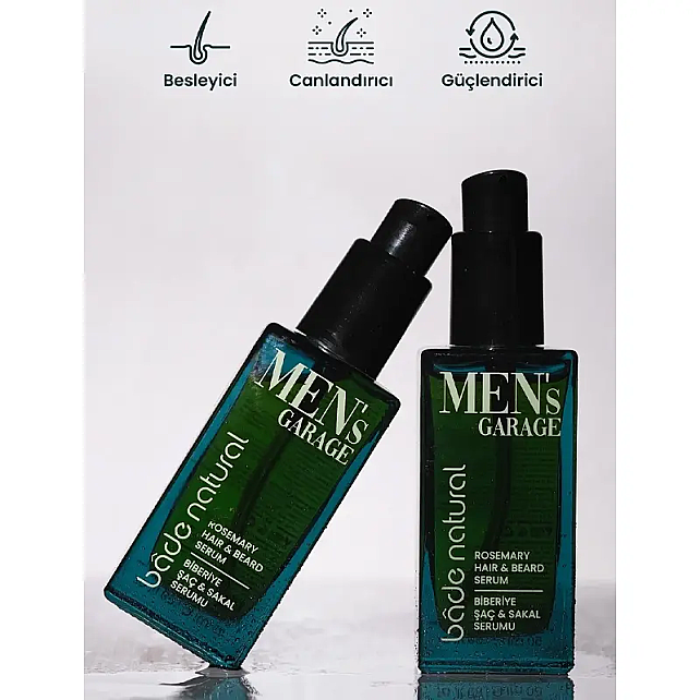 Bade Natural Men's Garage - Biberiye Saç & Sakal Serumu 50ml - 3
