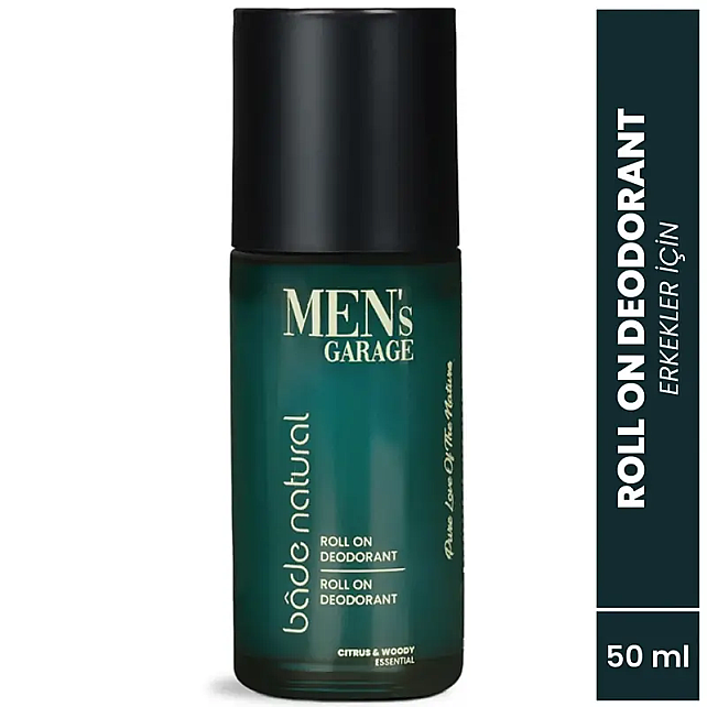 Bade Natural Men's Garage - Erkek Roll-On Deodorant 50ml - 2