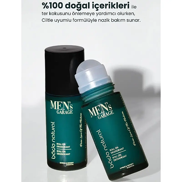 Bade Natural Men's Garage - Erkek Roll-On Deodorant 50ml - 3