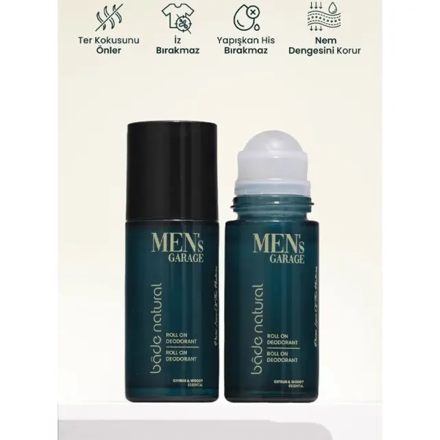 Bade Natural Men's Garage - Erkek Roll On Deodorant 50ml - 4