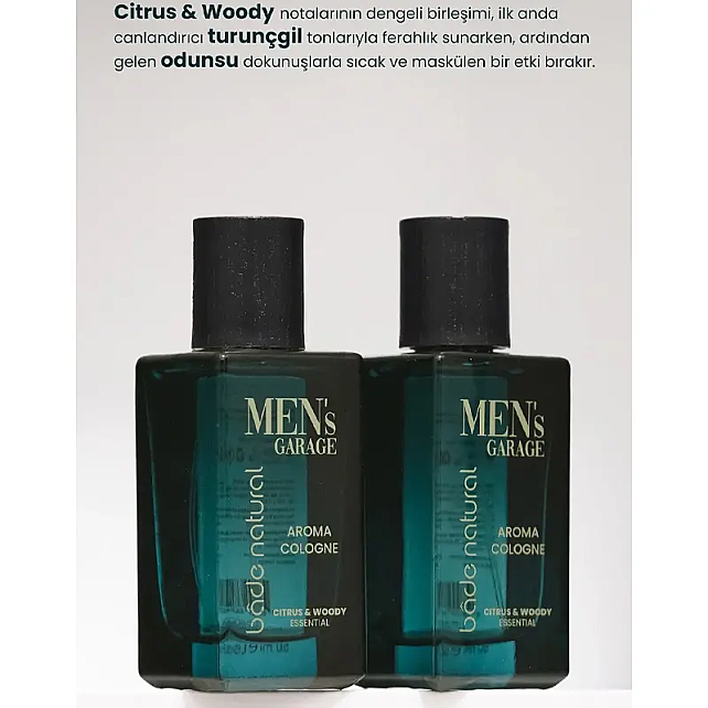 Bade Natural Men's Garage - Erkekler İçin Aroma Kolonya 50ml - 4