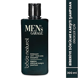 Bade Natural Men's Garage - Erkekler İçin Biberiye Dökülme Karşıtı Şampuan 300ml - 2