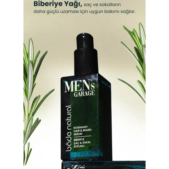 Bade Natural Men's Garage - Biberiye Saç & Sakal Serumu 50ml - 4