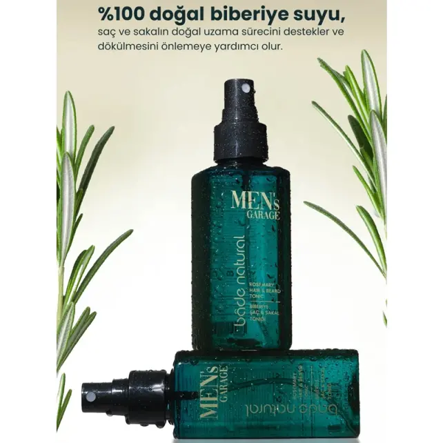 Bade Natural Men's Garage - Biberiye Saç & Sakal Toniği 150ml - 3
