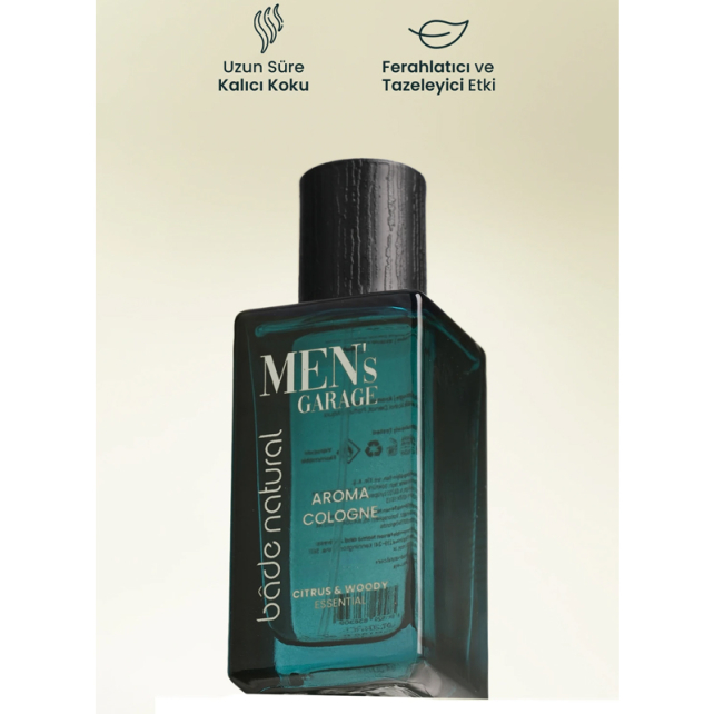 Bade Natural Men's Garage - Erkekler İçin Aroma Kolonya 50ml - 3
