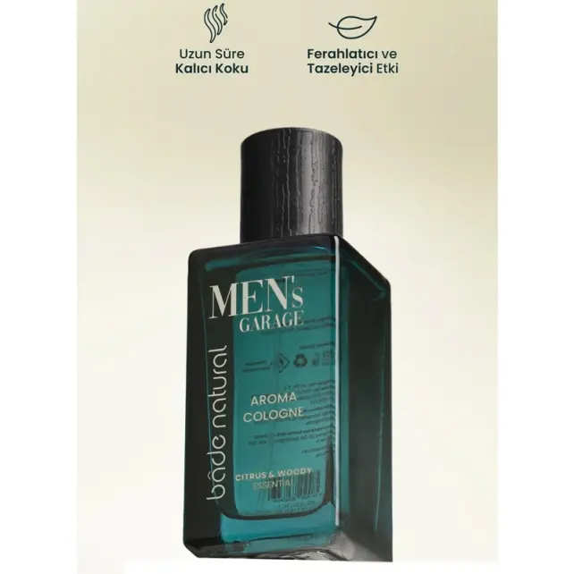 Bade Natural Men's Garage - Erkekler İçin Aroma Kolonya 50ml - 3
