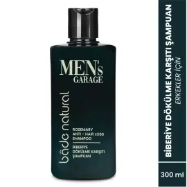 Bade Natural Men's Garage - Erkekler İçin Biberiye Dökülme Karşıtı Şampuan 300ml - 2