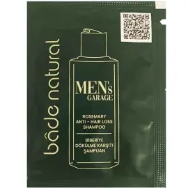 Bade Natural Men's Garage - Erkekler İçin Biberiye Dökülme Karşıtı Şampuan 5ml - Tester