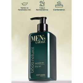 Bade Natural Men's Garage Shower Gel - Erkekler İçin Duş Jeli 300ml - 3