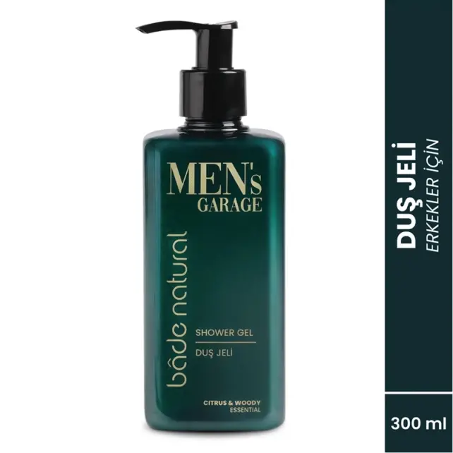 Bade Natural Men's Garage Shower Gel - Erkekler İçin Duş Jeli 300ml - 2