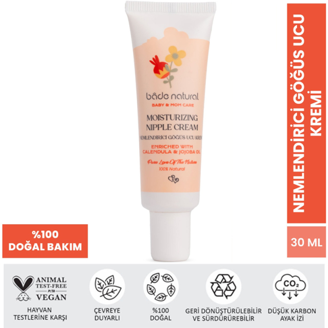 Bade Natural Nemlendirici Göğüs Ucu Kremi 30ml - 2