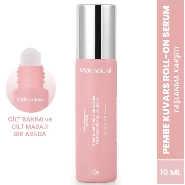 Bade Natural Pembe Kuvars Antioksidan Roll-On Serum 10ml - 2