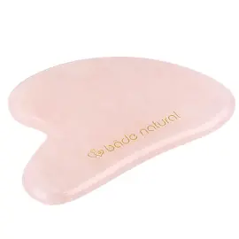 Bade Natural Pembe Kuvars Gua Sha Yüz Masaj Taşı - 1