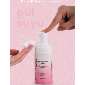 Bade Natural Rose Water Face Cleansing Foam - Yüz Temizleme Köpüğü 100ml - 3