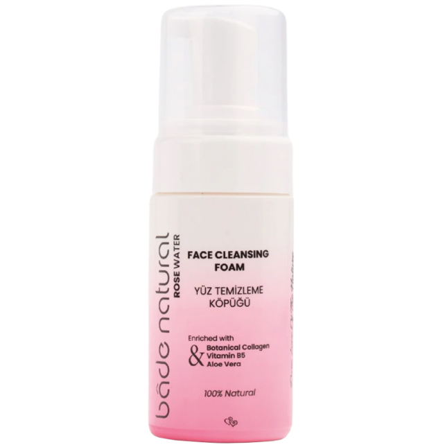 Bade Natural Rose Water Face Cleansing Foam - Yüz Temizleme Köpüğü 100ml - 1