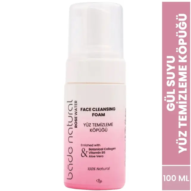 Bade Natural Rose Water Face Cleansing Foam - Yüz Temizleme Köpüğü 100ml - 2