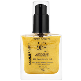 Bade Natural Summer Vibes Lets Glow Shimmering Oil Gold - Çok Amaçlı Işıltılı Yağ 50ml - Bade Natural