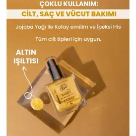 Bade Natural Summer Vibes Lets Glow Shimmering Oil Gold - Çok Amaçlı Işıltılı Yağ 50ml - 3