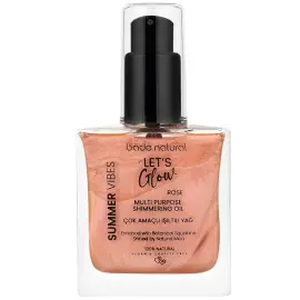 Bade Natural Summer Vibes Lets Glow Shimmering Oil Rose - Çok Amaçlı Işıltılı Yağ - 1