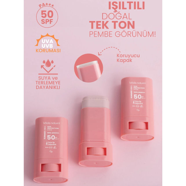 Bade Natural Sun Protection Stick SPF 50+ Mineral Güneş Koruyucu 16g - 2