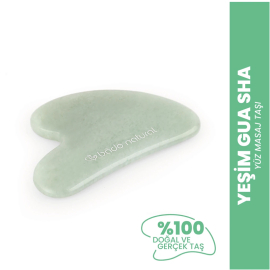 Bade Natural Yeşil Kuvars Gua Sha Yüz Masaj Taşı - 2