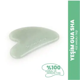 Bade Natural Yeşil Kuvars Gua Sha Yüz Masaj Taşı - 2