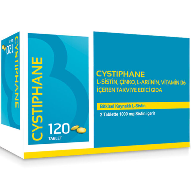 Bailleul Dermatoloji Cystiphane L-Sistin, Çinko, L-Arjinin, Vitamin B6 içeren Takviye Edici Gıda 120 Tablet - 1