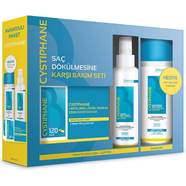 Bailleul Dermatoloji Cystiphane Saç Dökülmesine Karşı Bakım Seti (3'lü) - 1