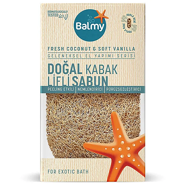Balmy Doğal Kabak Lifli Sabun - Hindistan Cevizi ve Vanilya 125gr - 1