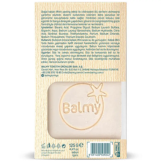 Balmy Doğal Kabak Lifli Sabun - Hindistan Cevizi ve Vanilya 125gr - 6