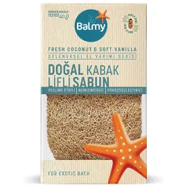 Balmy Doğal Kabak Lifli Sabun - Hindistan Cevizi ve Vanilya 125gr - 1
