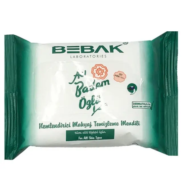 Bebak Acı Badem Sütlü Makyaj Temizleme Mendili 20'li - 1