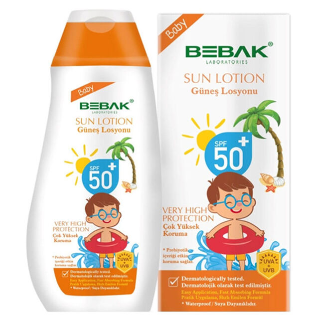 Bebak Baby Sun Lotion SPF 50 + Çocuklar İçin Güneş Koruyucu Losyon 200ml Bebak Baby Sun Lotion SPF 50 + Çocuklar İçin Güneş Koruyucu Losyon 200ml