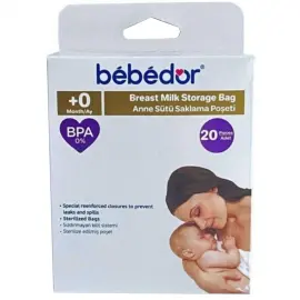 Bebedor Anne Sütü Saklama Poşeti - 20 Adet - BEBEDOR