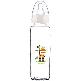 Bebedor Desenli Cam Biberon 250ml - Zürafa 3+ Ay - Bebedor