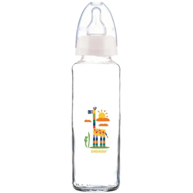 Bebedor Desenli Cam Biberon 250ml - Zürafa 3+ Ay - 1