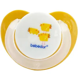 Bebedor Desenli Damaklı Emzik 6-18 Ay Sarı - Bebedor