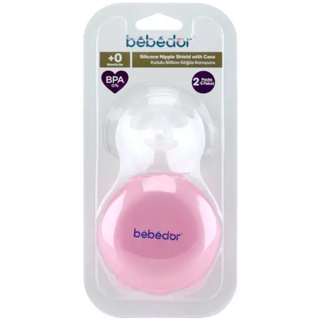 Bebedor Silikon Göğüs Koruyucu - Pembe Kutulu - 1
